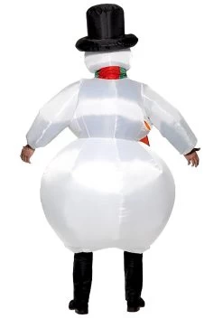 Smiffys Inflatable Snowman Costume For Adults -Halloween Costume Shop inflatable snowman costume alt 2