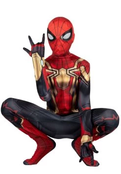 JAZWARES Classic Spider-Man Integrated Zentai Costume For Kids