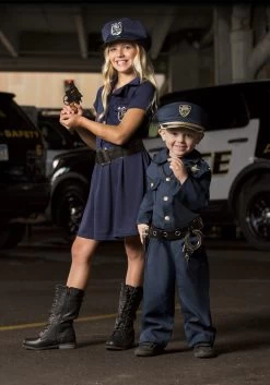 Child Deluxe Police Officer Costume -Halloween Costume Shop kids deluxe police uniform costume alt 2