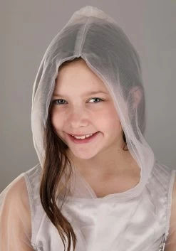 Girl's Gossamer Ghost Costume Dress -Halloween Costume Shop kids gossamer ghost costume alt 2