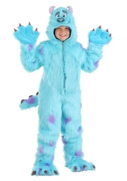 Disney Hooded Monsters Inc Sulley Costume For Kids -Halloween Costume Shop kids hooded monsters inc sulley costume alt 5