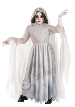 Girl's Lady In White Ghost Costume Dress