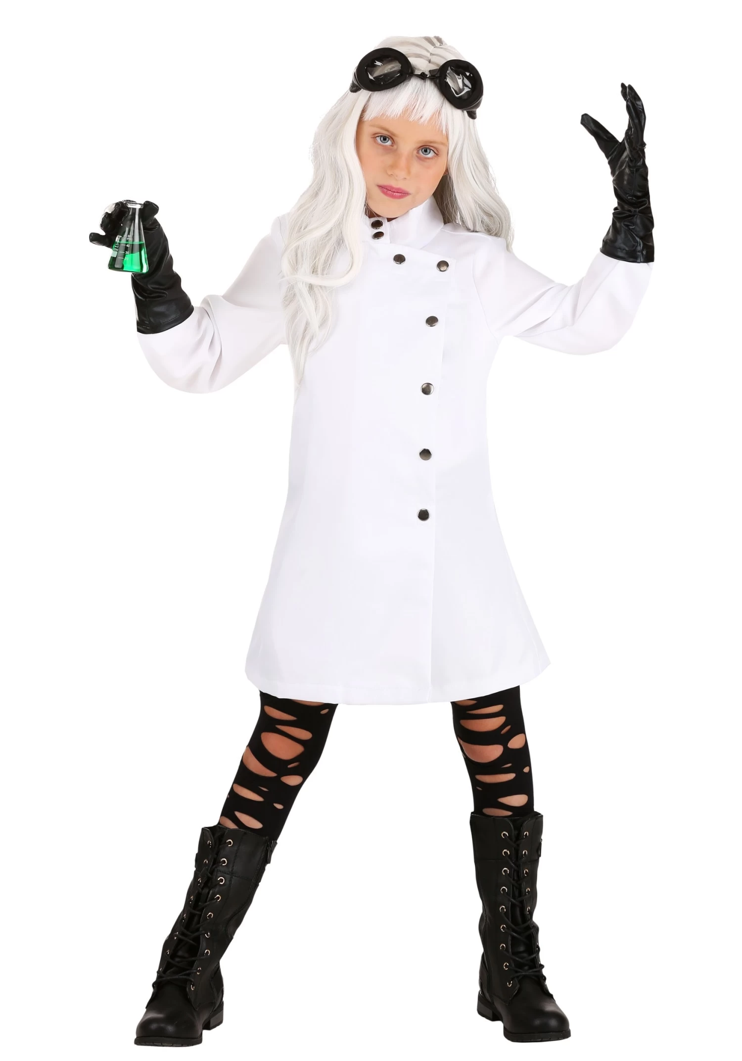 Girls Mad Scientist Dress Costume For Kids 3 Girls Mad Scientist Dress Costume For Kids