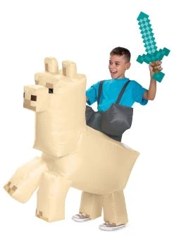 Disguise Minecraft Inflatable Llama Ride-On Costume For Kids -Halloween Costume Shop kids minecraft inflatable llama ride on costume alt 1