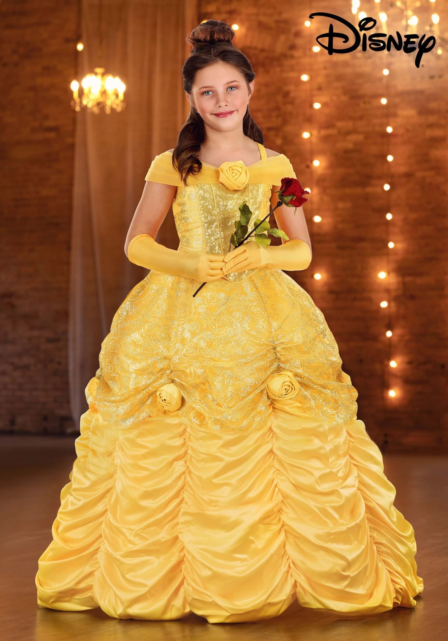 Girl's Beauty And The Beast Premium Belle Costume Dress 3 Girl's Beauty And The Beast Premium Belle Costume Dress