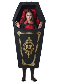 Vampire Casket Costume For Kids -Halloween Costume Shop kids vampire casket costume alt 1