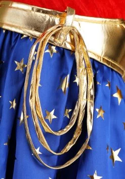 Girl's Long Sleeve Dress Wonder Woman Costume -Halloween Costume Shop kids wonder woman long sleeve dress costume alt 5