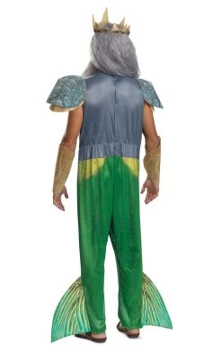 Disguise Little Mermaid Live Action Deluxe King Triton Costume For Adults -Halloween Costume Shop little mermaid live action adult deluxe king trito alt 3