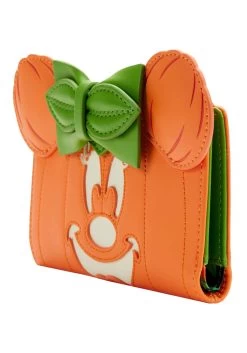 Loungefly Disney Glow Face Pumpkin Minnie Flap Wallet -Halloween Costume Shop loungefly disney glow face pumpkin minnie flap wal alt 2
