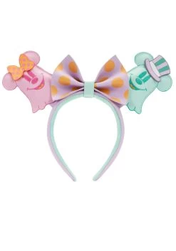 Women's Loungefly Disney Pastel Ghost Minnie And Mickey Ears Headband