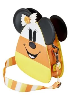 Disney Mickey & Minnie Candy Corn Loungefly Crossbody Bag -Halloween Costume Shop loungefly mickey minnie candy corn crossbody bag alt 3