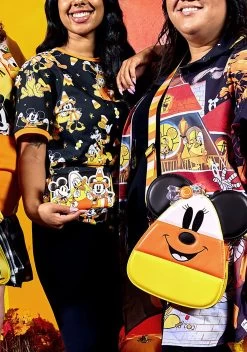 Disney Mickey & Minnie Candy Corn Loungefly Crossbody Bag -Halloween Costume Shop loungefly mickey minnie candy corn crossbody bag alt 5