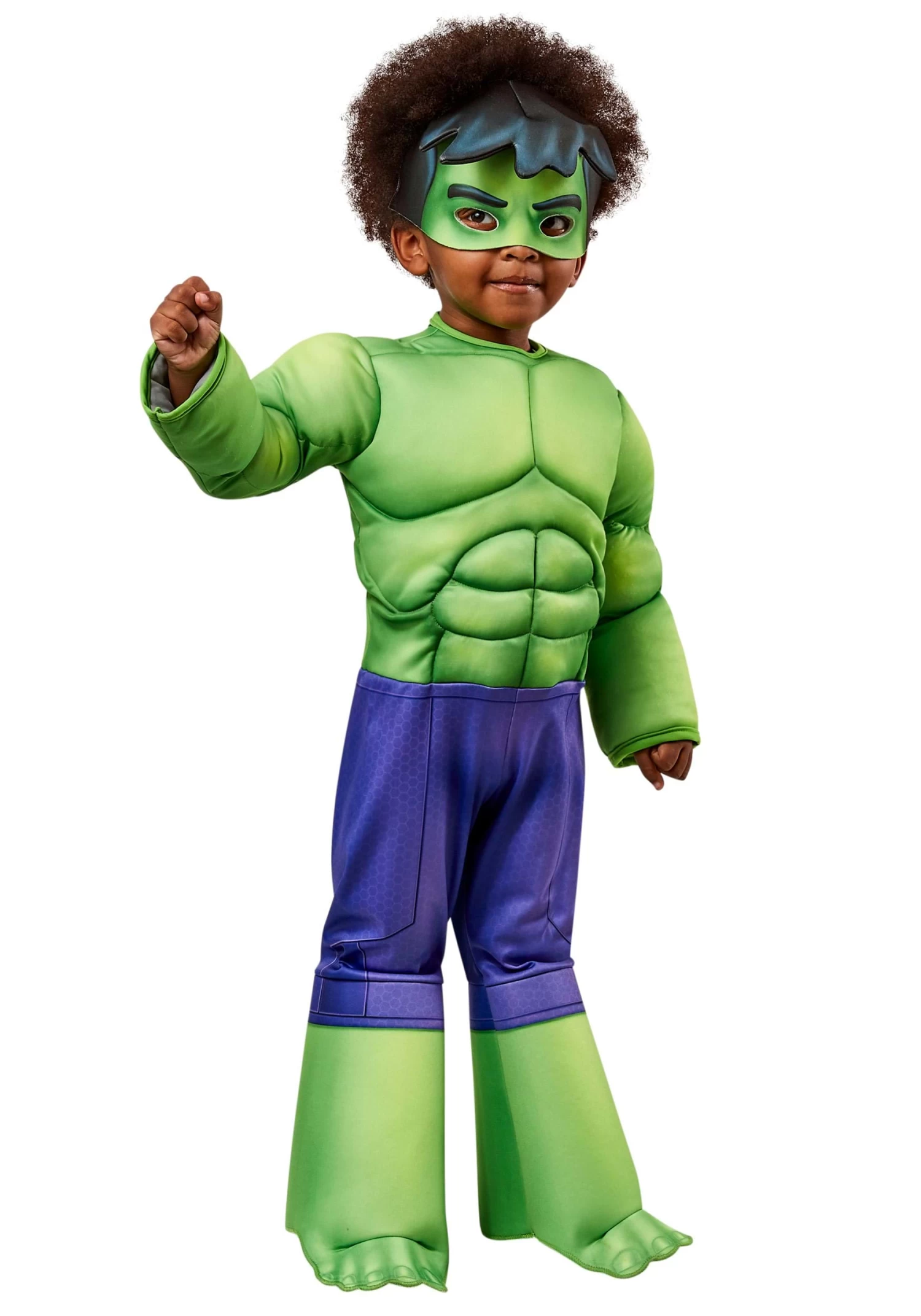 Marvel Deluxe Hulk Costume For Toddlers 4 Marvel Deluxe Hulk Costume For Toddlers - Image 2