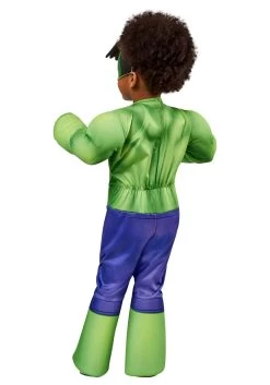 Marvel Deluxe Hulk Costume For Toddlers 8 Marvel Deluxe Hulk Costume For Toddlers -Halloween Costume Shop marvel deluxe hulk toddler costume alt 2