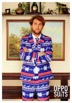 OppoSuits Ugly Christmas Sweater Suit Costume For Men -Halloween Costume Shop mens christmas sweater suit image3