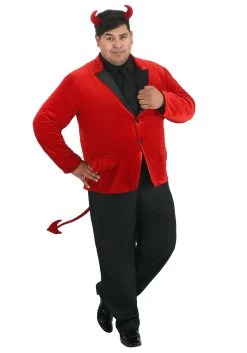 Men's Handsome Devil Plus Size Costume -Halloween Costume Shop mens dashing devil plus size costume alt 5