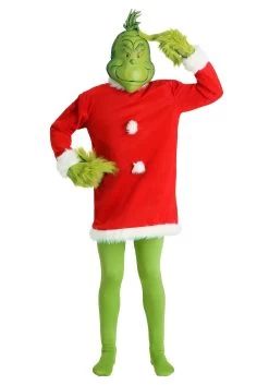 Deluxe Grinch Costume -Halloween Costume Shop mens deluxe grinch costume alt 2