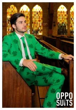 Men's OppoSuits Green St. Patrick's Day Costume Suit -Halloween Costume Shop mens green st patricks day suit image3