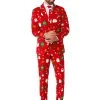 Opposuits Christmas Festivity Red Suit For Men