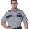 Plus Size Prison Guard Men's Shirt -Halloween Costume Shop mens plus size prison guard shirt