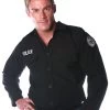 Men's Police Shirt Costume 1 Men's Police Shirt Costume -Halloween Costume Shop mens police shirt