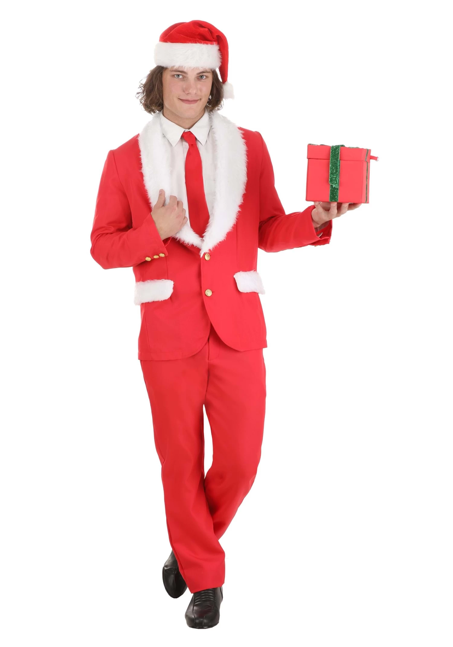Red Holiday Santa Suit For Men 3 Red Holiday Santa Suit For Men