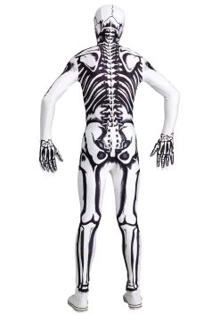 New Arrival -Halloween Costume Shop mens white skeleton costume back