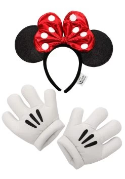 Minnie Glitter Headband & Gloves Set -Halloween Costume Shop minnie glitter headband gloves set alt 3