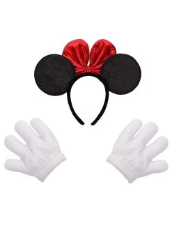 Minnie Glitter Headband & Gloves Set -Halloween Costume Shop minnie glitter headband gloves set alt 4