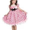 Disguise Minnie Mouse Girls Glow In The Dark Dot Pink Dress 2 Disguise Minnie Mouse Girls Glow In The Dark Dot Pink Dress -Halloween Costume Shop minnie mouse girls pink glow in the dark dot dress