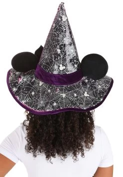 Disney Minnie Mouse Spider Webs Adult Witch Hat -Halloween Costume Shop minnie witch hat alt 2