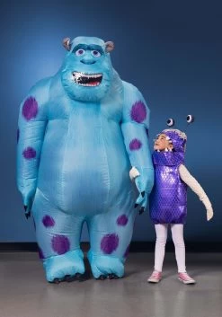 Monsters Inc Sulley Inflatable Costume For Adults -Halloween Costume Shop monsters inc adult sulley inflatable costume alt 3
