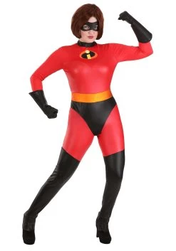 Disguise Adult Womens Mrs. Incredible Bodysuit Costume -Halloween Costume Shop mrs incredible bodysuit costume alt 3