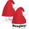 AMSCAN Set Of Two Naughty And Nice Santa Hats For Adults