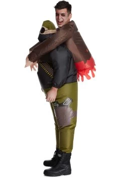 Pick Me Up Zombie Hunter Inflatable Costume For Adults -Halloween Costume Shop pick me up zombie hunter inflatable adult costume alt 2