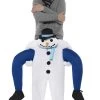 Smiffys Snowman Piggyback Costume 2 Smiffys Snowman Piggyback Costume -Halloween Costume Shop piggyback snowman costume