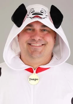 Pongo Costume For Plus Size Men From Disney's 101 Dalmatians -Halloween Costume Shop plus 101 dalmatians pongo costume onesie alt 2