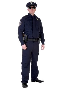 Men's Plus Size Authentic Cop Costume