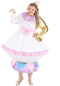 Mrs. Potts Costume For Plus Size Women From Disney's Beauty And The Beast -Halloween Costume Shop plus size beauty and the beast mrs potts costume alt 2