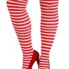 Plus Size Candy Stripe Tights For Women -Halloween Costume Shop plus size candy stripe tights