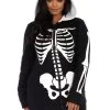 LEG AVENUE Adult's Plus Size Cozy Skeleton Costume -Halloween Costume Shop plus size cozy skeleton costume