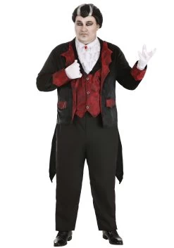 Men's Plus Size Dashing Vampire Costume