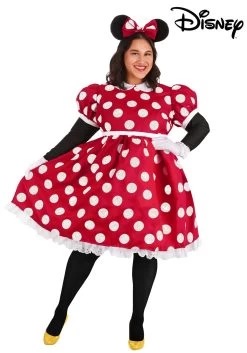 Disney Plus Size Deluxe Minnie Mouse Adult Costume -Halloween Costume Shop plus size deluxe minnie mouse costume alt 4