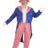 Men's Plus Size Deluxe Uncle Sam Costume