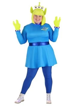 Women's Plus Size Disney And Pixar Toy Story Alien Costume Dress -Halloween Costume Shop plus size disney and pixar toy story alien costume alt 3 1