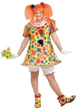 Women's Plus Size Giggles The Clown Costume