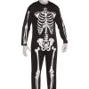 Fun World Plus Size Scary Skeleton Costume For Men