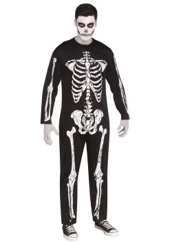 Fun World Plus Size Scary Skeleton Costume For Men