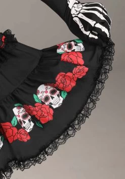 Plus Size Sugar Skull Women's Costume -Halloween Costume Shop plus size sugar skull costume alt 3