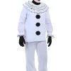 Men's Plus Size Vintage Pierrot Clown Costume -Halloween Costume Shop plus size vintage pierrot clown costume